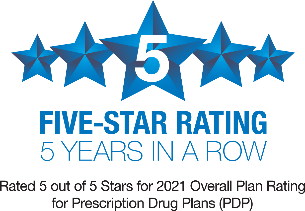 We have been rated a 5-Star plan for three years in a row.